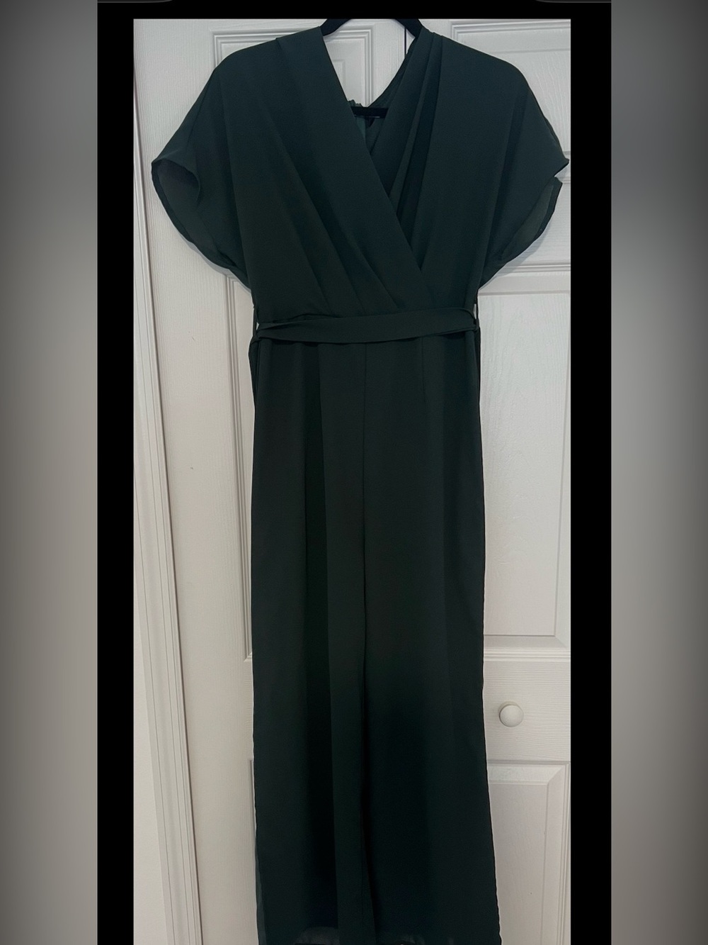 SHEIN Forest Green Wrap Dress with Tie Waist